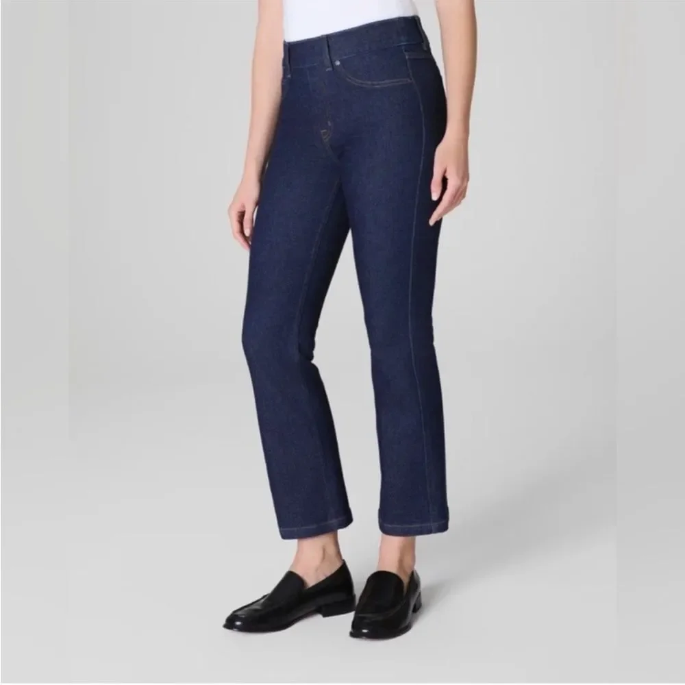 SPANX EveryWear Kick Flare Limited Edition Raw Indigo Dark Wash Jeans Size 1X